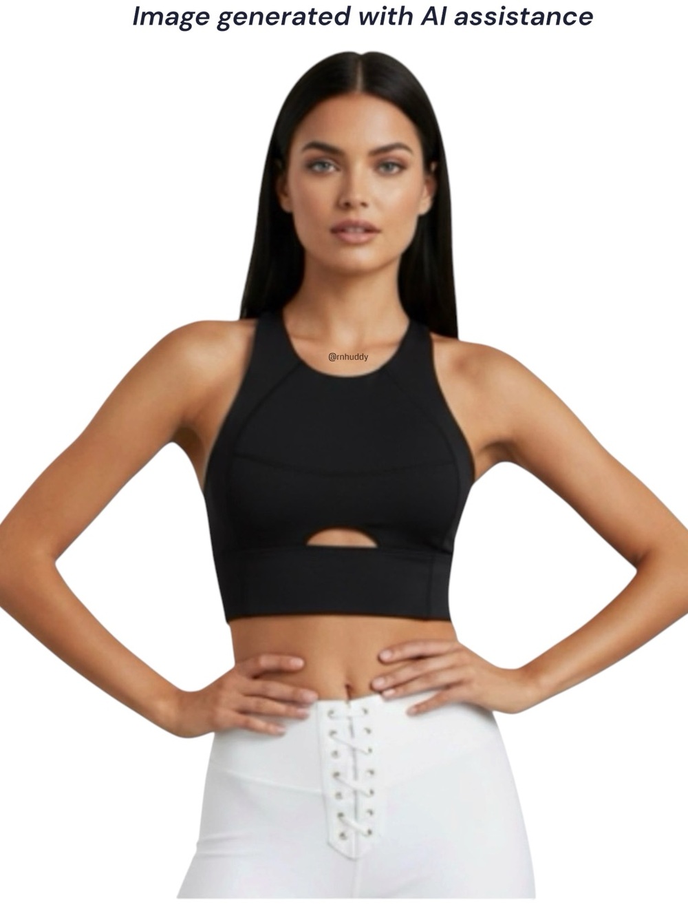 FP Movement by Free People Black Cutout High-Neck Sports Bra